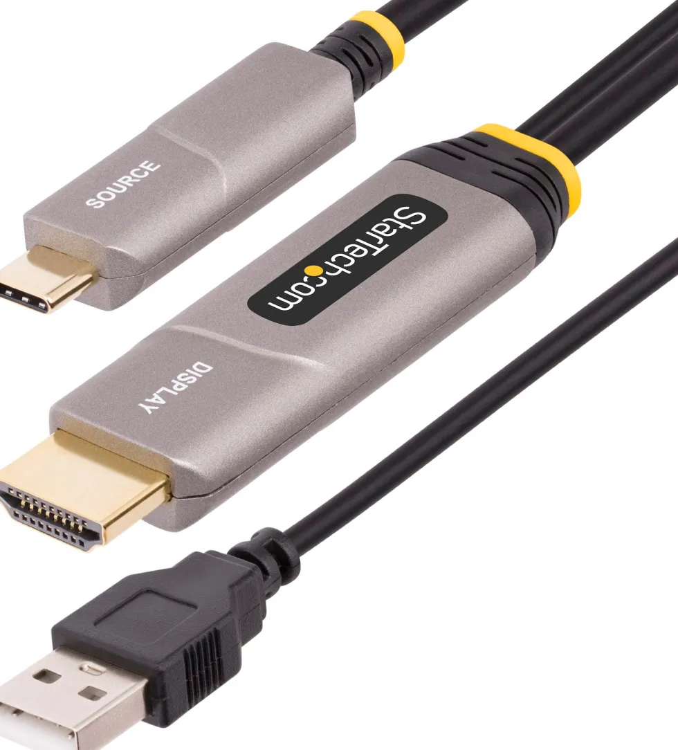Startech 30ft (9.15m) USB-C to HDMI 2.0 Active Optical Cable, 4K