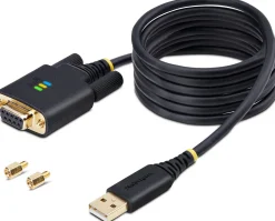 StarTech 6.6ft/2m USB to Null Modem Serial Adapter Cable, FTDI,