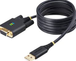 StarTech 6.6ft/2m USB to Null Modem Serial Adapter Cable, FTDI,