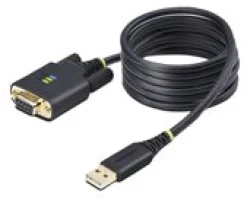 StarTech 6.6ft/2m USB to Null Modem Serial Adapter Cable, FTDI,