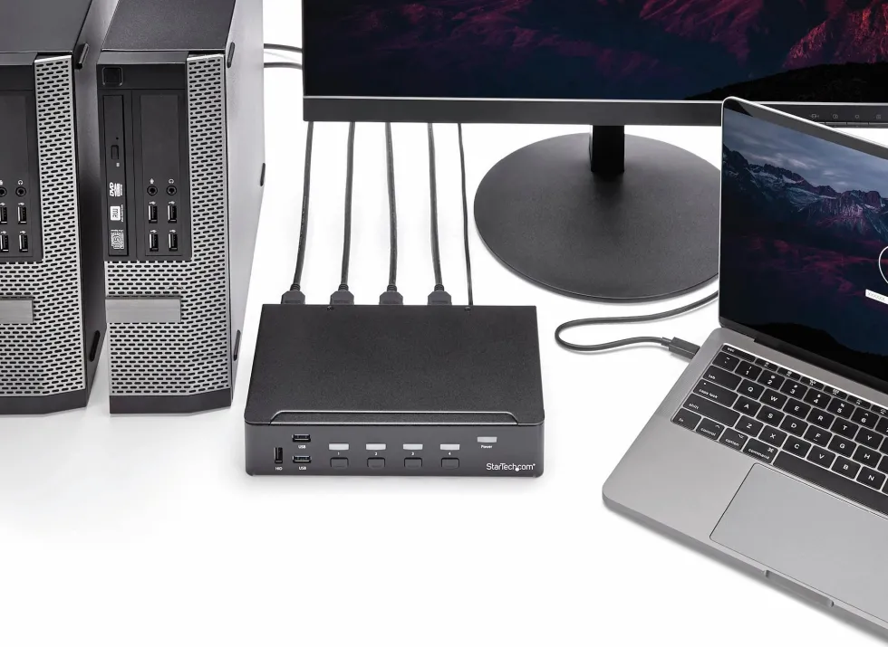 Startech HDMI KVM-switch med 4 portar - USB 3.0 - 1080p