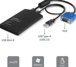 Startech USB-akutvagnsadapter med filöverföring och