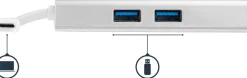 Startech USB-C-multiportadapter med 4K HDMI - 2 USB-A-portar