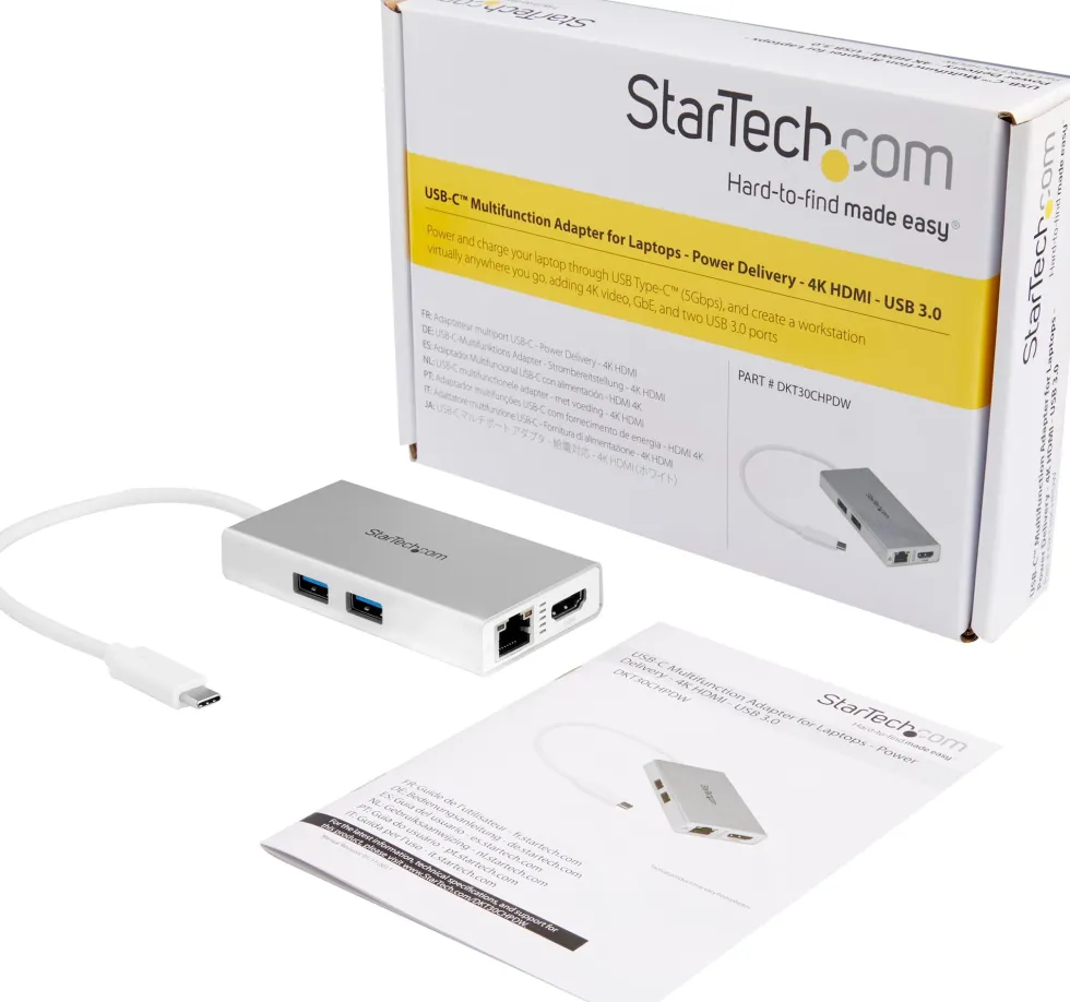 Startech USB-C-multiportadapter med 4K HDMI - 2 USB-A-portar