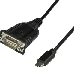 StarTech USB C to Serial Adapter Cable with COM Port Retention,
