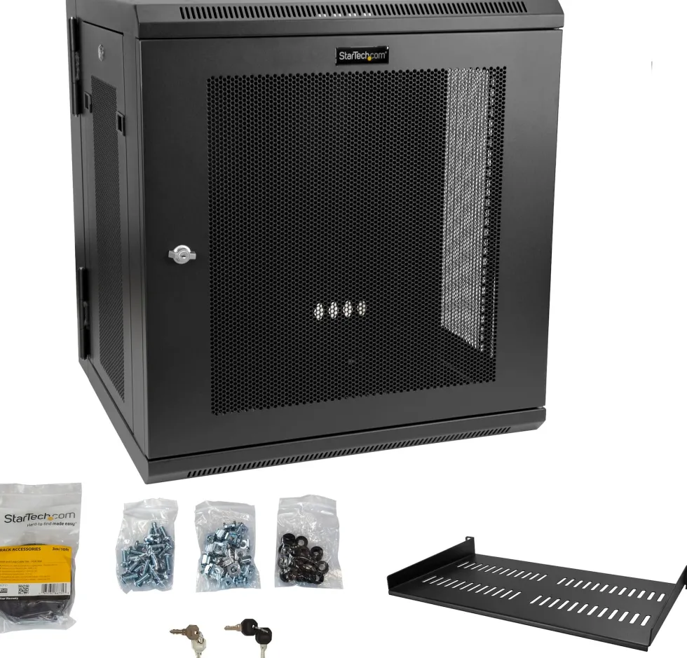 Startech 12U väggmonterat serverrackskåp - 20 tum (50,08 cm)