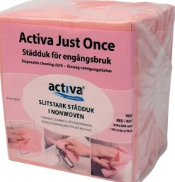 Städduk JustOnce engångs röd 100/fp