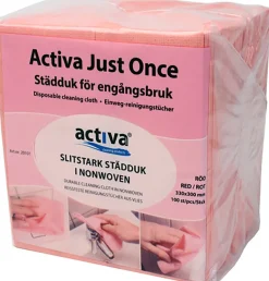 Städduk JustOnce engångs röd 100/fp