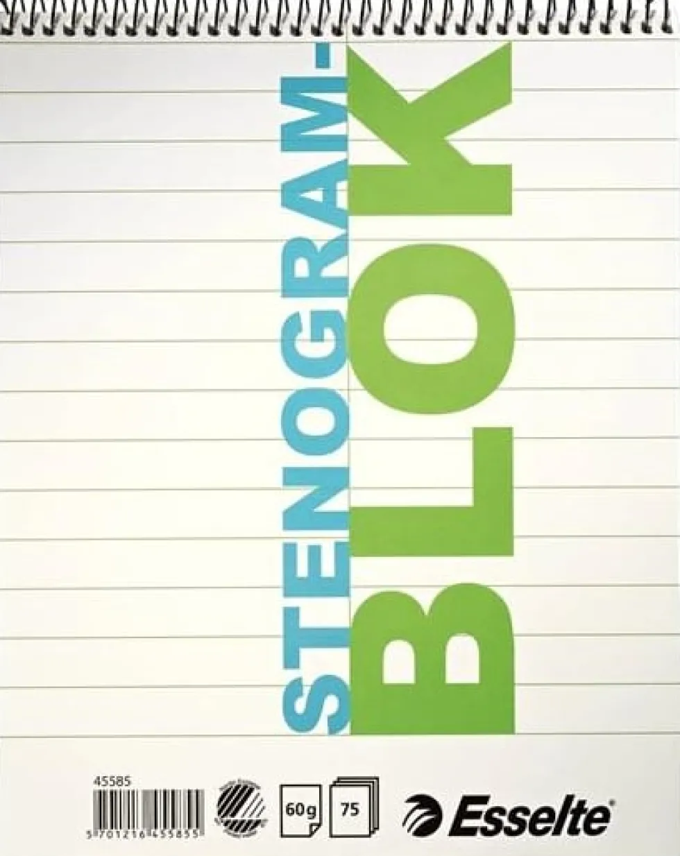 Stenografiblock 75 ark