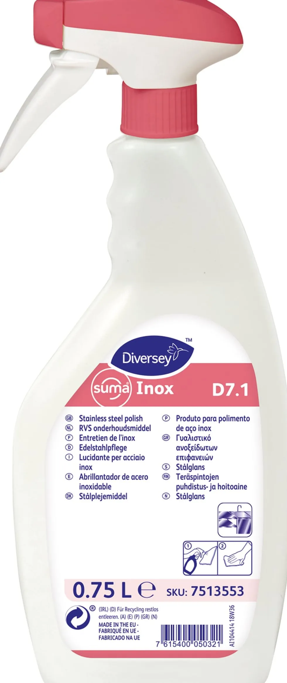 Stålglans SUMA Inox D7.1 750ml