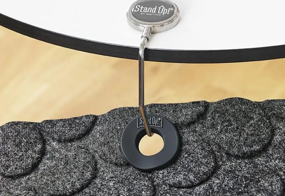 Ståmatta StandUp Circle 53x77cm, textil svart