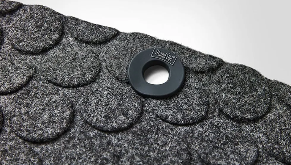 Ståmatta StandUp Circle 53x77cm, textil svart