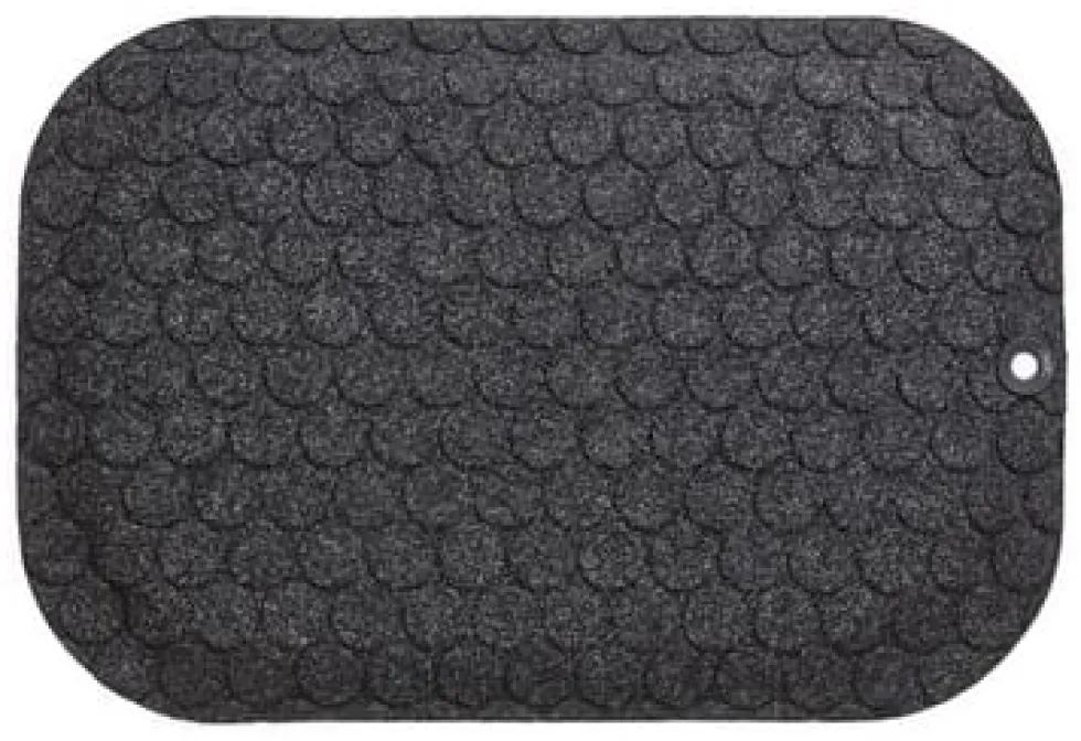 Ståmatta StandUp Circle 53x77cm, textil svart