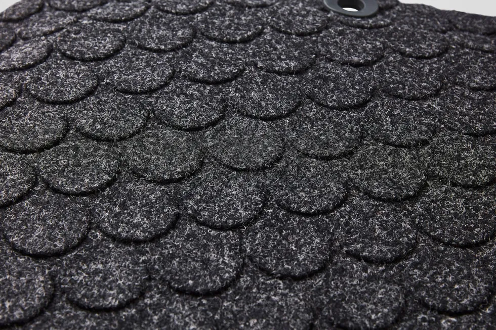 Ståmatta StandUp Circle 53x77cm, textil svart