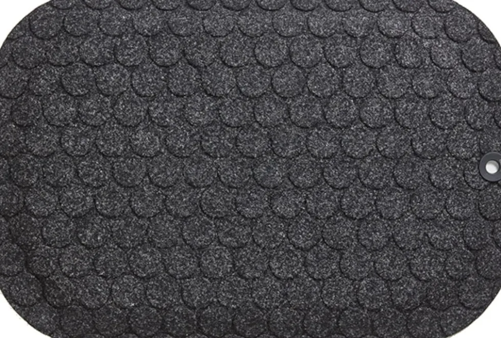 Ståmatta StandUp Circle 53x77cm, textil svart