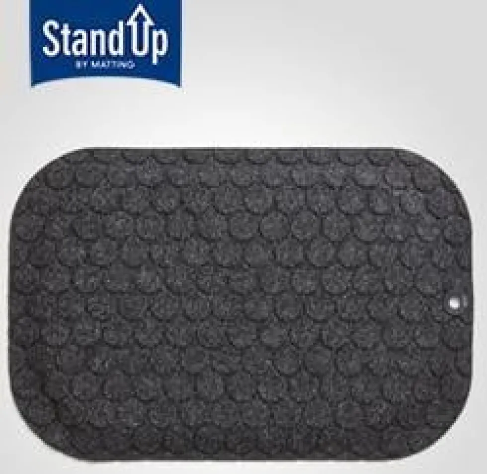 Ståmatta StandUp Circle 53x77cm, textil svart