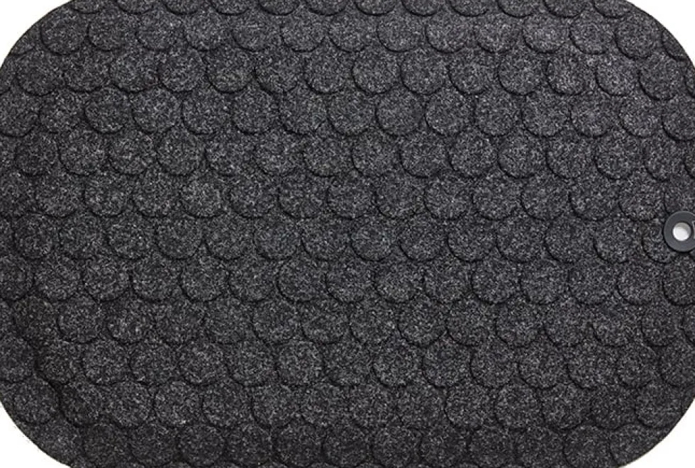 Ståmatta StandUp Circle 53x77cm, textil svart