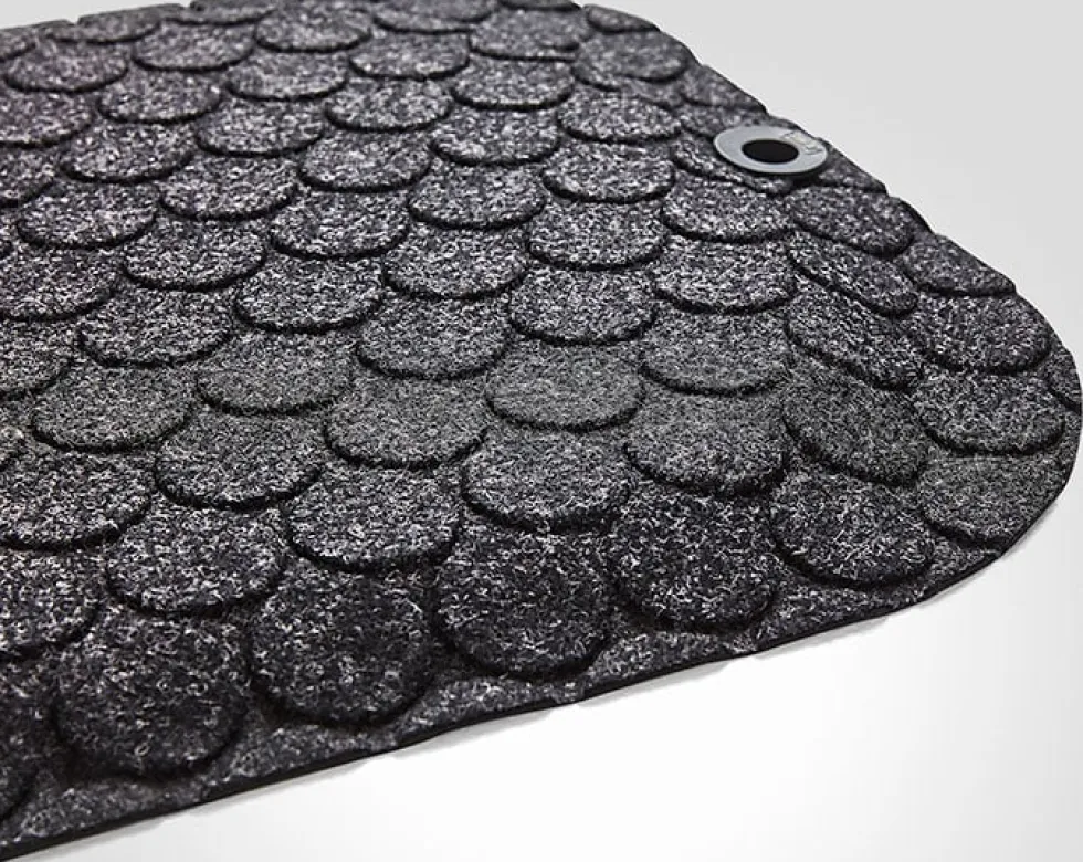 Ståmatta StandUp Circle 53x77cm, textil grå