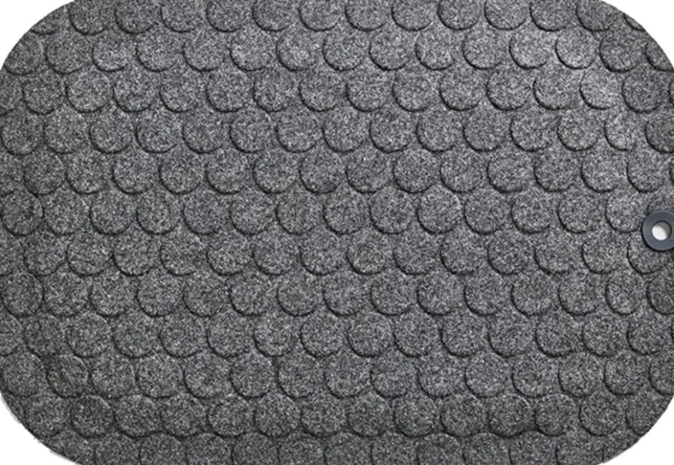 Ståmatta StandUp Circle 53x77cm, textil grå