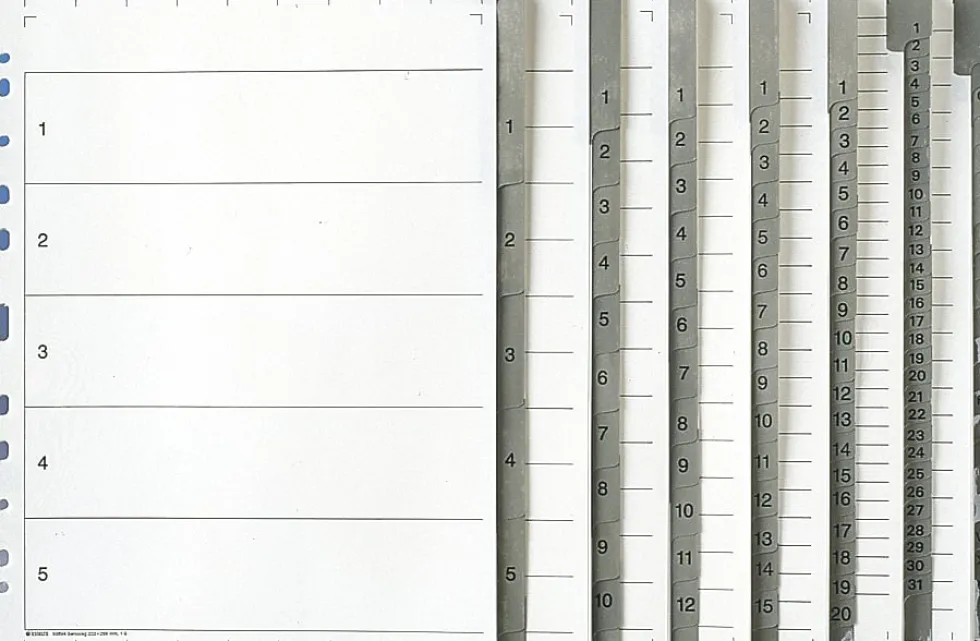 Systemregister A4+ 1-5