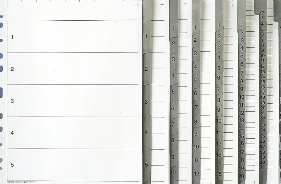 Systemregister A4+ 1-5
