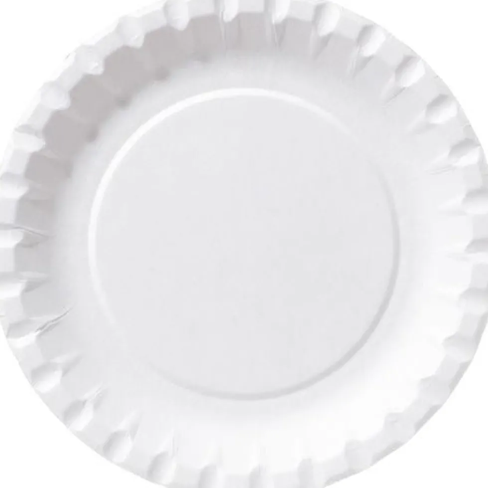 Tallrik papp DUNI 18cm flat vit (100)