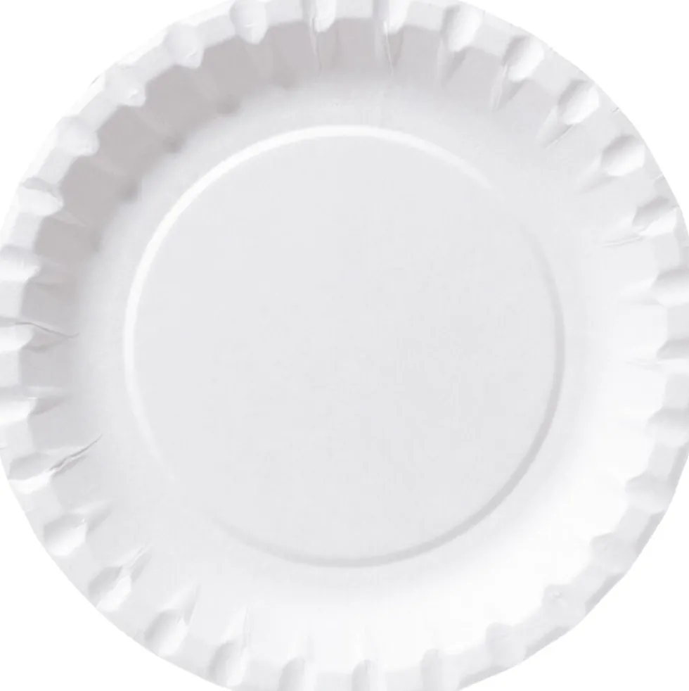 Tallrik papp DUNI 18cm flat vit (100)