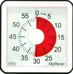 Timer Koncentrationsklocka 8x8cm svart