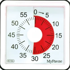 Timer Koncentrationsklocka 8x8cm svart