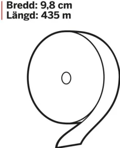 Toalettpapper KATRIN Basic Gigant M, 1-lager, 435m, 6/fp
