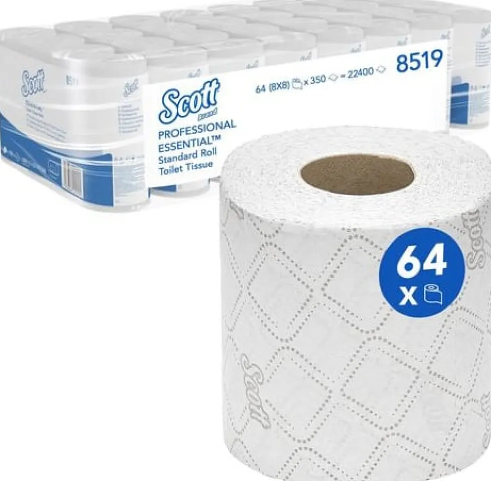 Toalettpapper SCOTT®, 2-lagers, 27m, 64rl/fp