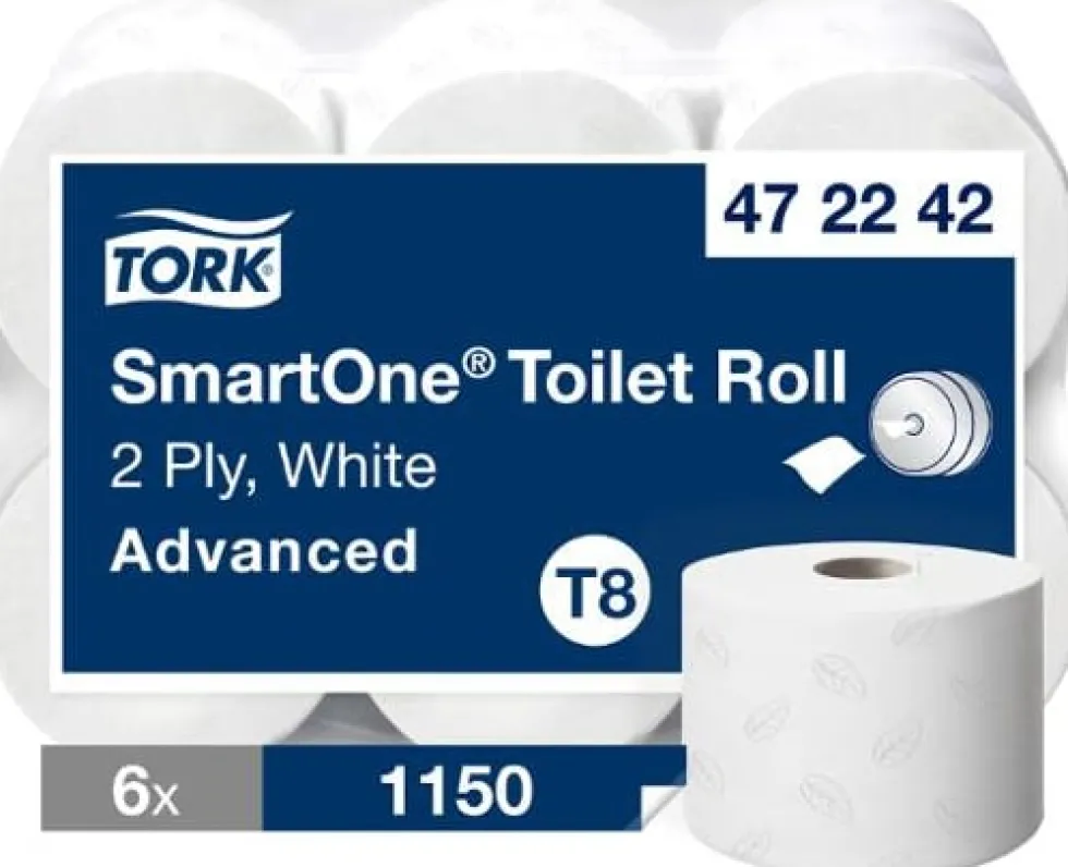 Toalettpapper TORK Smartone Advanced T8, 2-lag, 207m, 6/fp