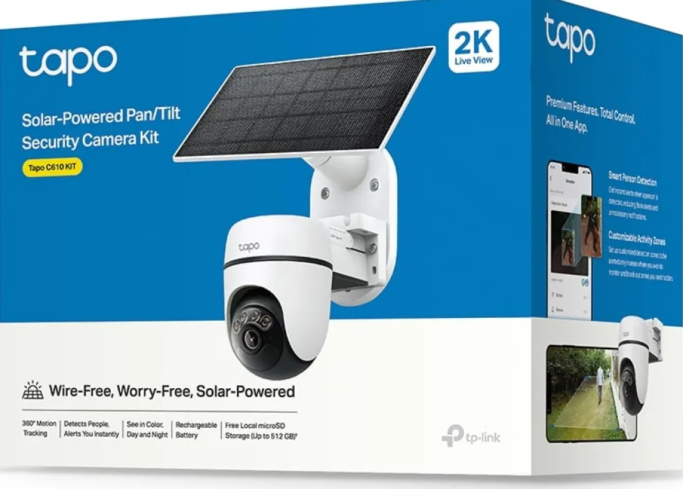 TP-LINK Tapo Solar-Powered Pan/Tilt Security Camera Kit