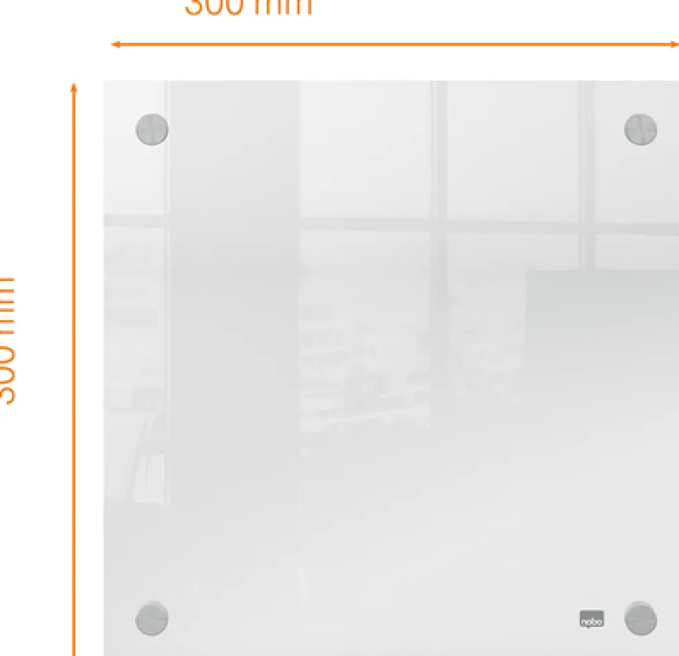 Transparent mini whiteboard vägg 30x30cm