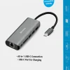 USB-C Dock HDMI+LAN+SD+USB,61W, White