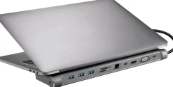 USB-C 10-in-1 Docking Station, Alu