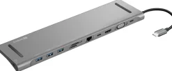 USB-C 10-in-1 Docking Station, Alu
