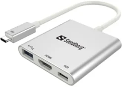 USB-C Mini Dock HDMI+USB, White