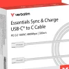 Verbatim Essentials USB-C to USB-C Cable 100W, 3m