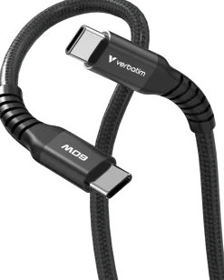 VERBATIM Sync N Charge USB C-USB C 60W Magnetic 1.2m Black