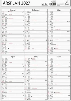 Väggkalender Årsplan 2027
