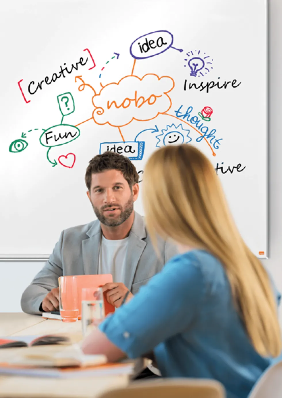 Whiteboard NOBO Imp Pro Emalj 70'