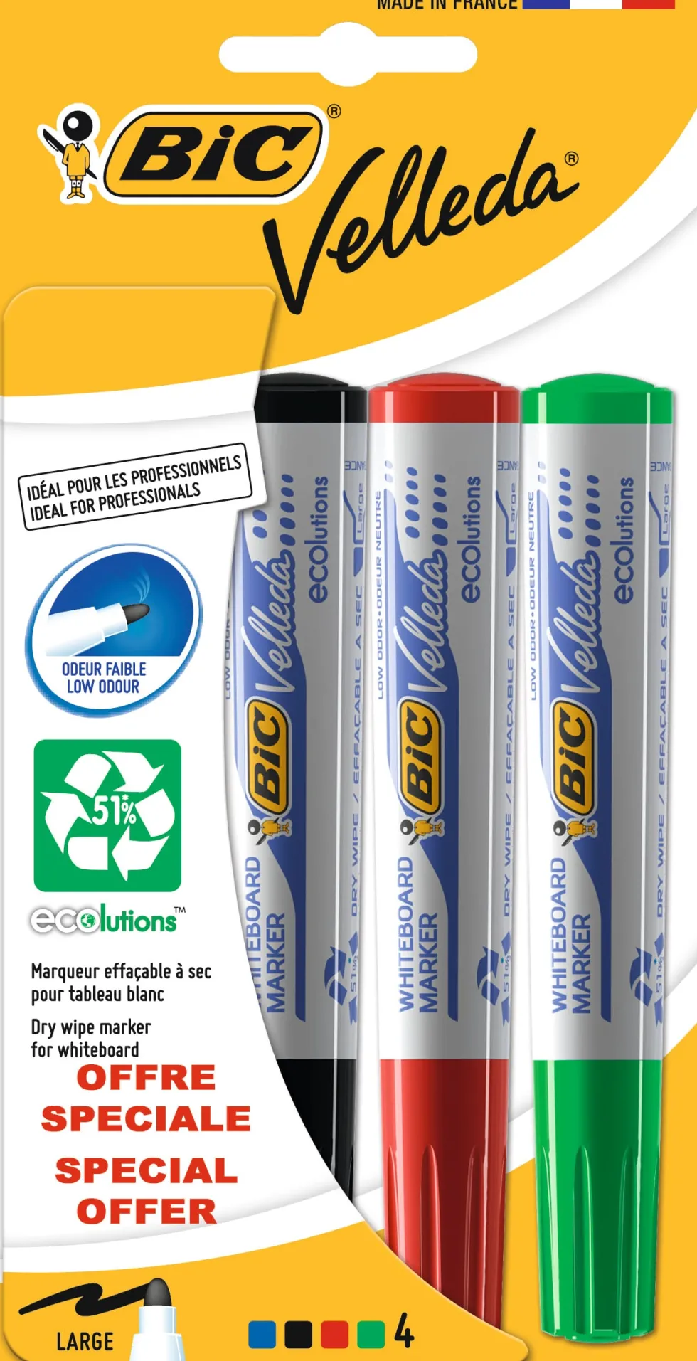 Whiteboardpenna BIC Velleda1701 ECO 4/fp