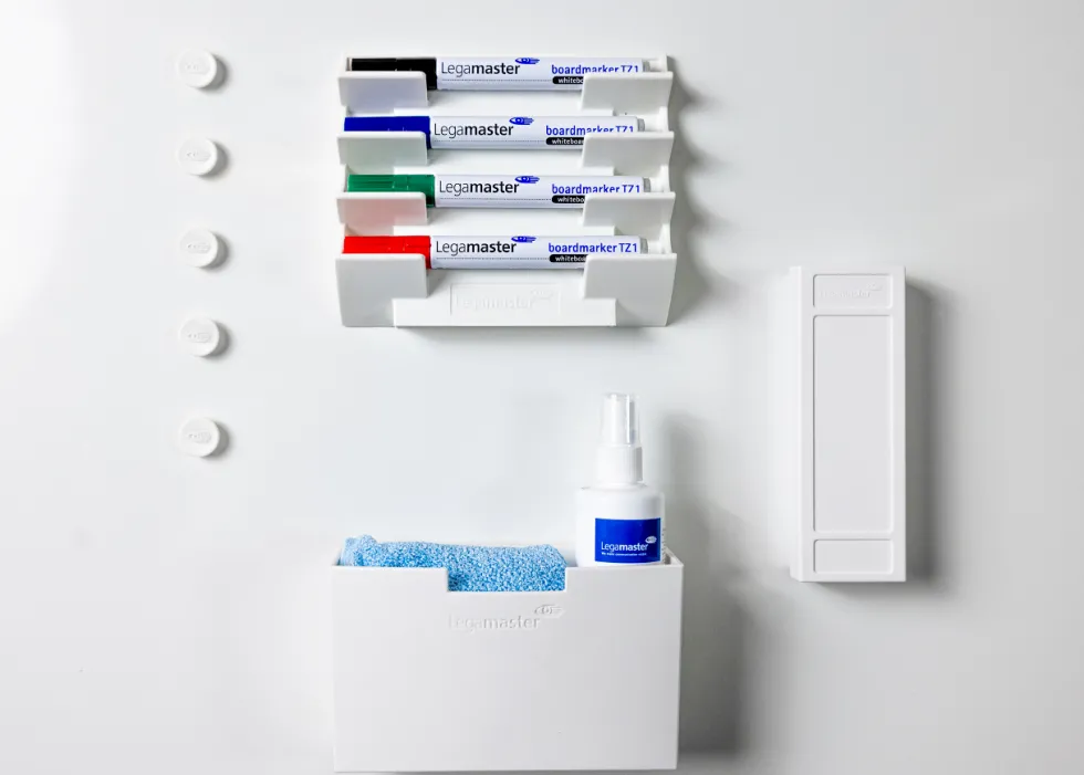 Whiteboard tillbehörsbox vit