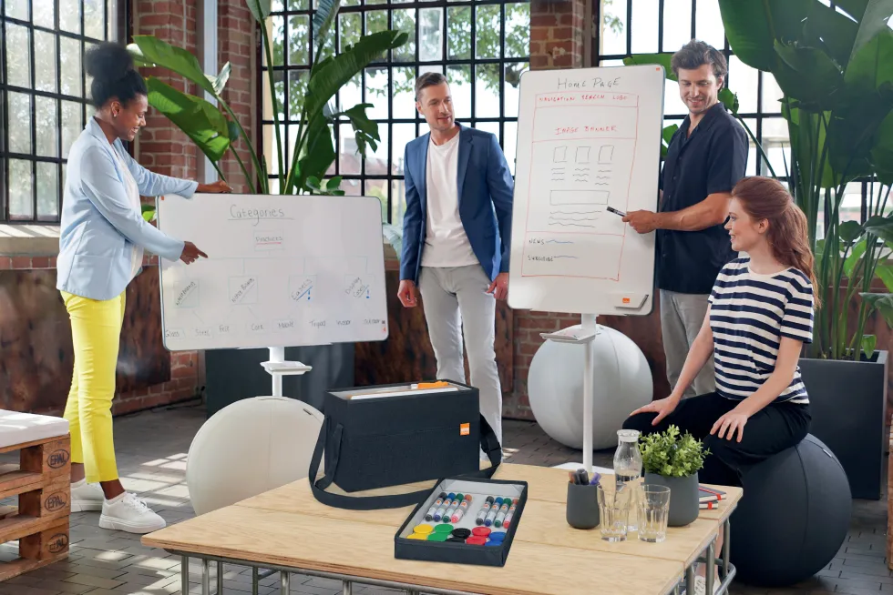 Whiteboard Tillbehörskit med väska grå