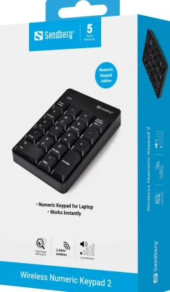 Wireless Numeric Keypad 2, Black