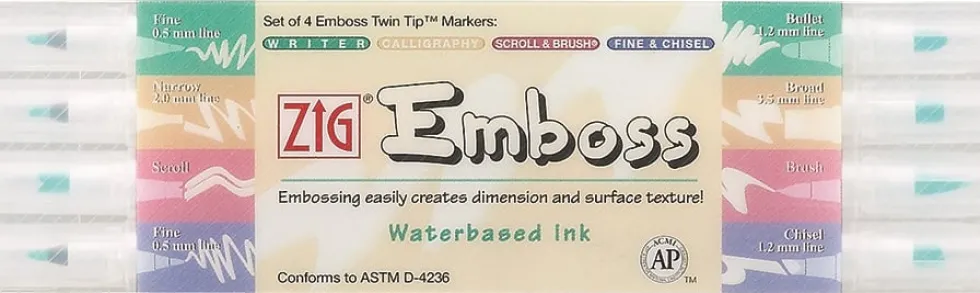 ZIG Emboss pennor (4)